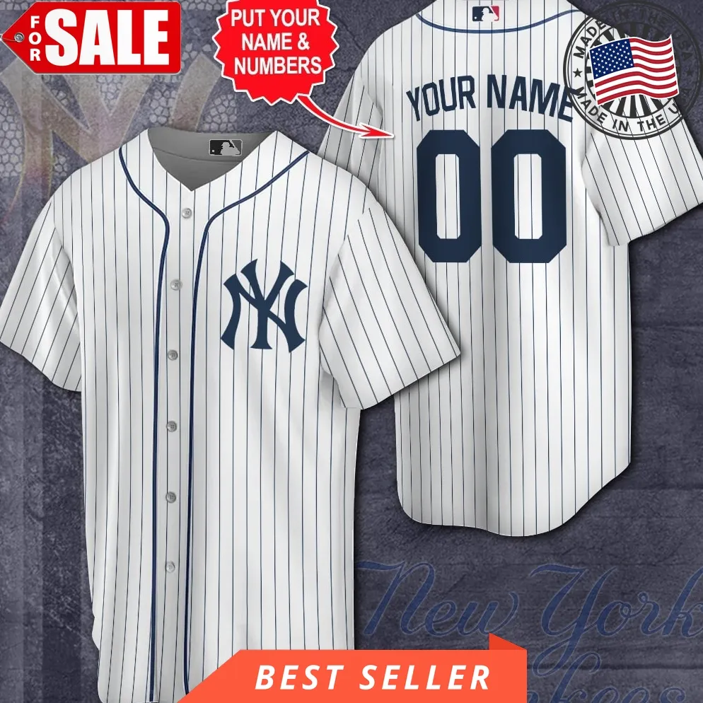 Custom Name New York Yankees Classic Baseball Jersey
