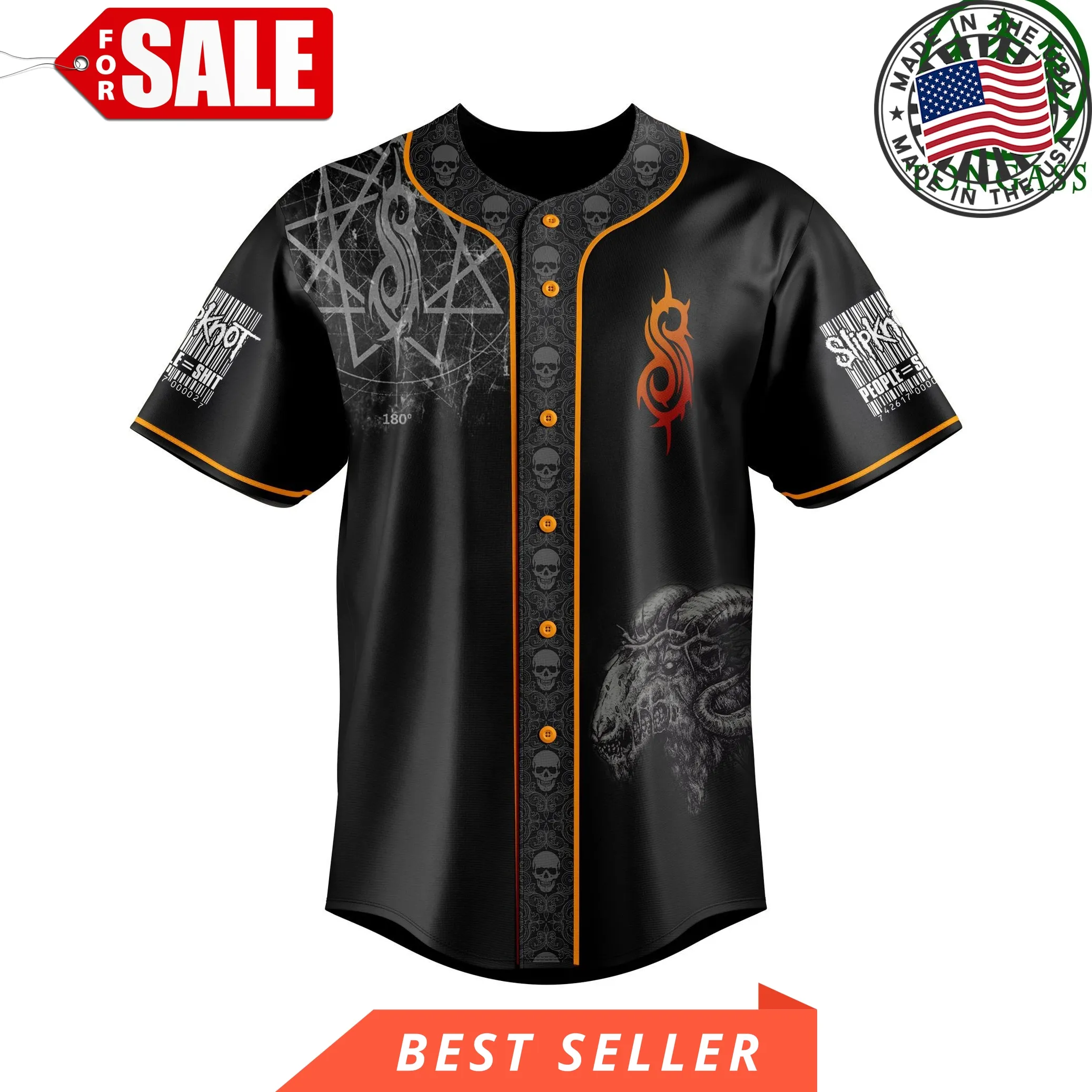 Custom Name Number Slipknot Step Inside See The Devil In I Baseball Jersey Shirt Size up S to 5XL