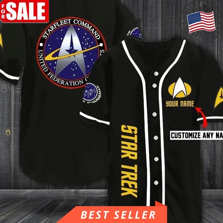 Custom Name Star Trek 222 Gift For Lover Baseball Jersey Unisex Tshirt
