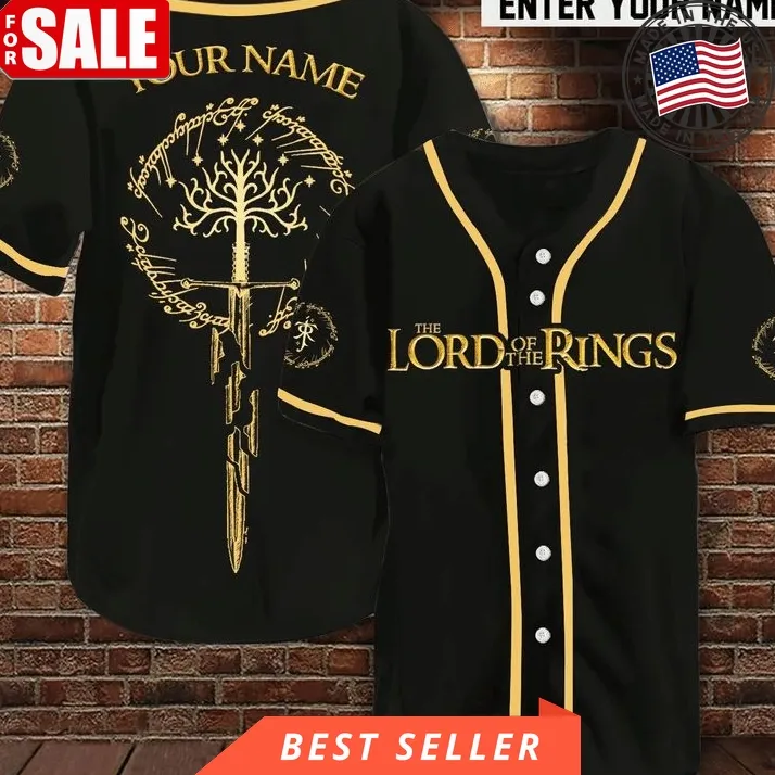 Custom Name The Lord Of The Rings 456 Gift For Lover Baseball Jersey Size up S to 5XL
