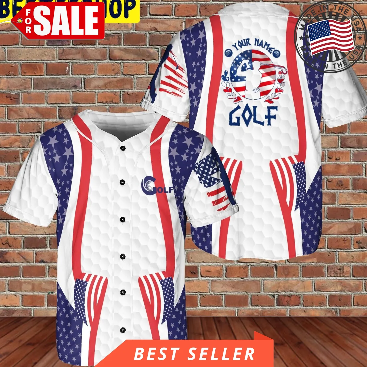 Custom Name United States Summer Golf Trending Jersey Baseball For Golfer Sport Lover Size up S to 5XL
