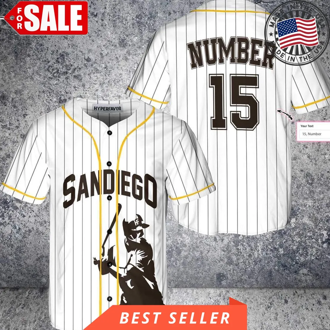 Custom Number San Diego Baseball Jersey Shirt Unisex Tshirt