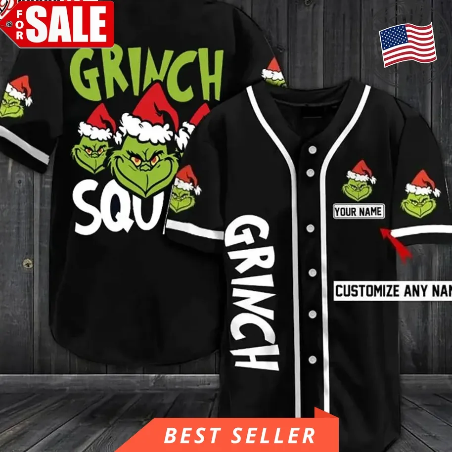 Custom The Grinch This Is My Christmas Movie Baseball Jersey Funny Gift Size up S to 5XL