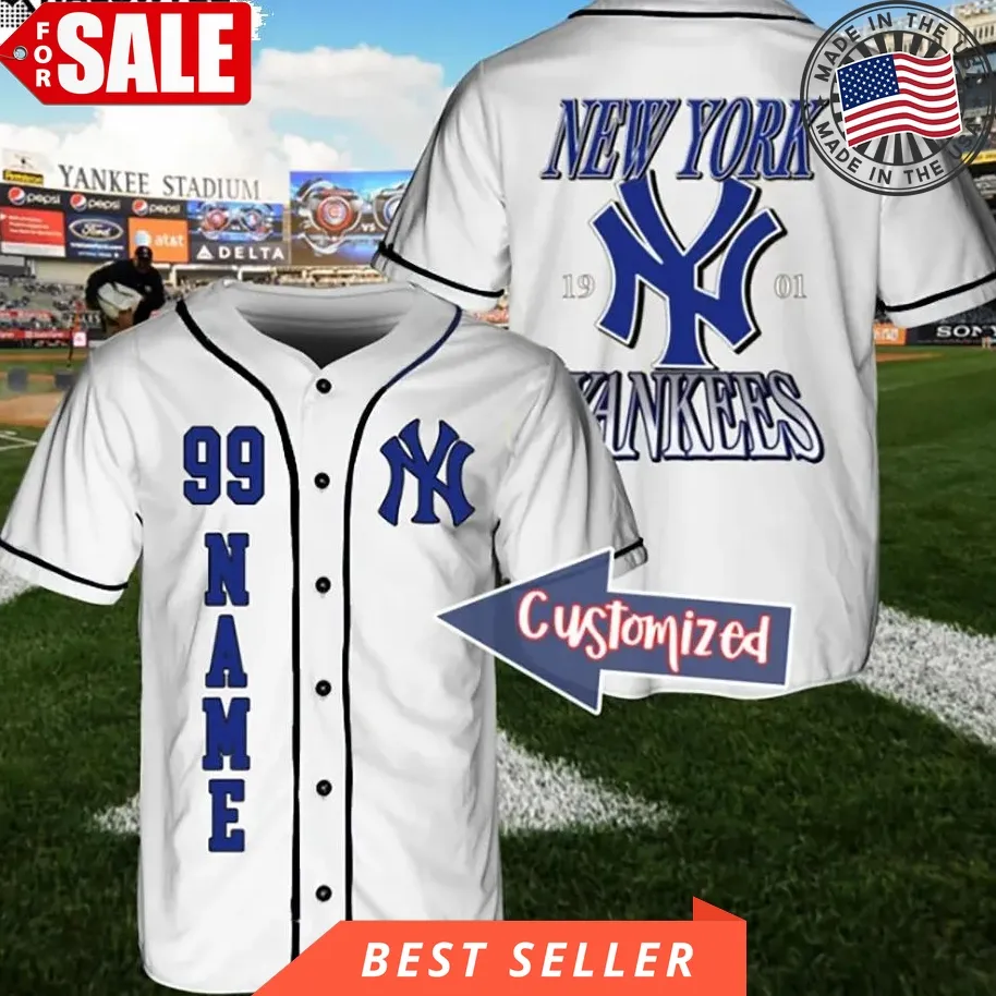 Custom Yankees Baseball Jersey Basic Graphic Unisex Gift For Sport Lovers Size up S to 5XL