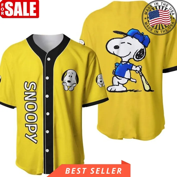 Cute Snoopy Baseball 222 Gift For Lover Jersey Unisex Tshirt