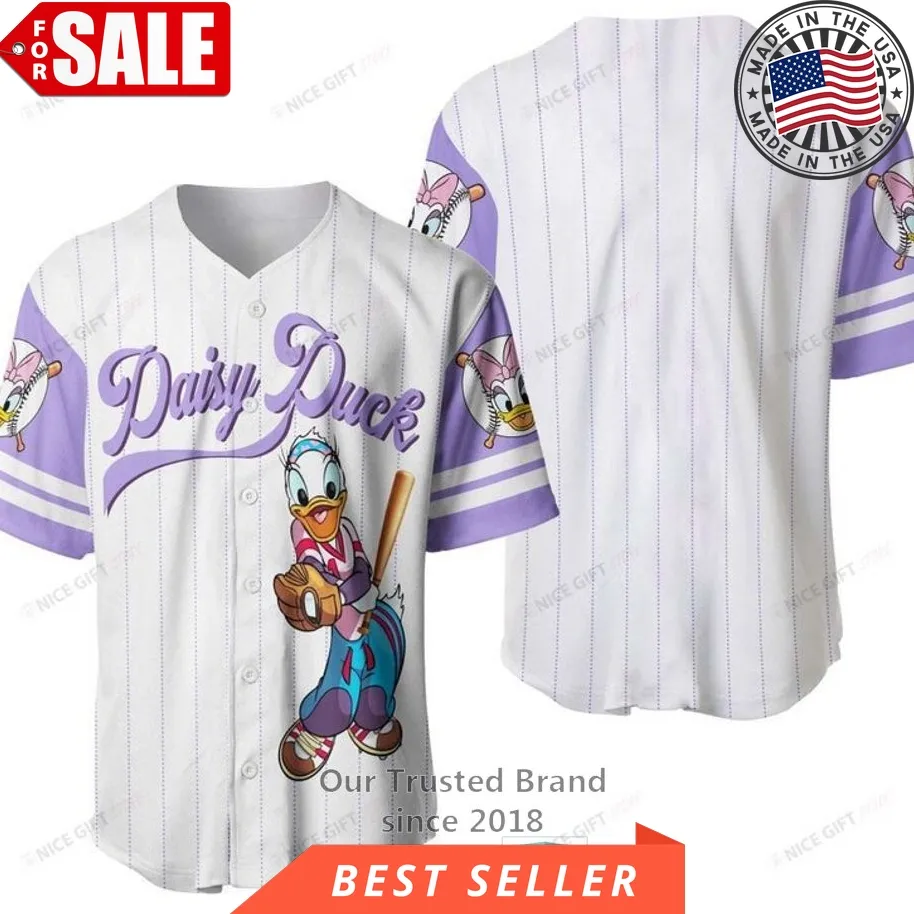 Daisy Duck Baseball Jersey Shirt Size up S to 5XL