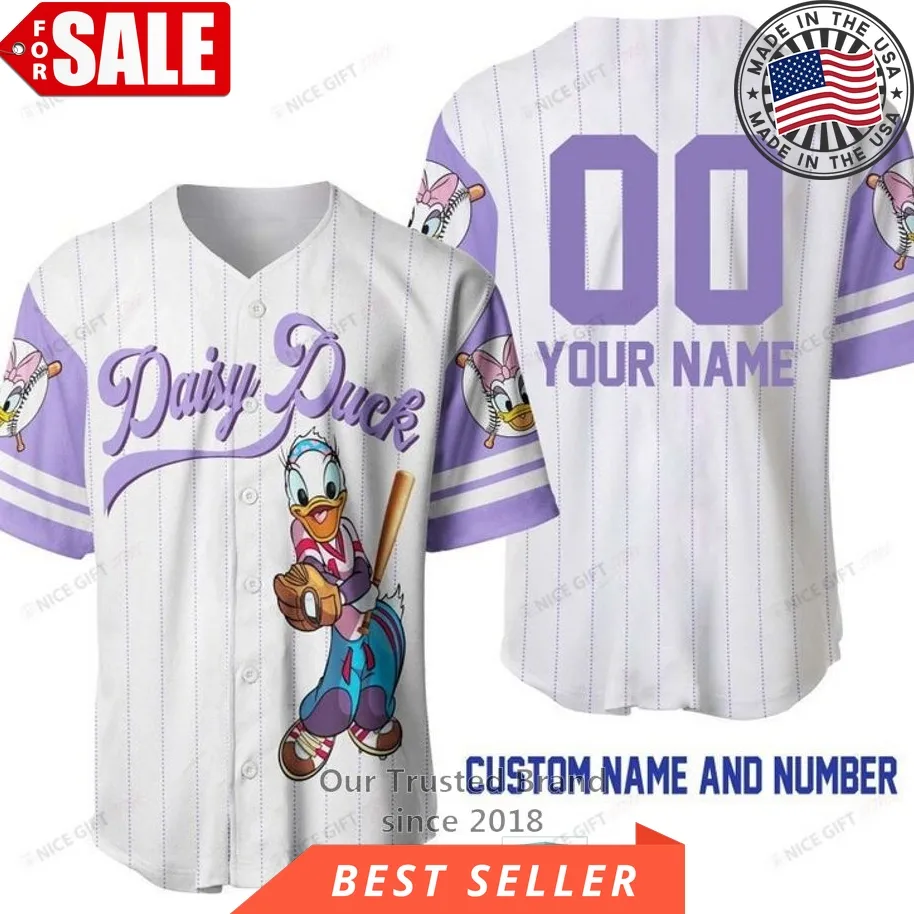 Daisy Duck Personalized Baseball Jersey Shirt