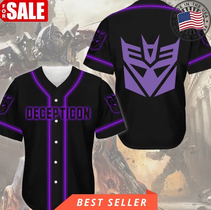 Decepticon Transformers Baseball Jersey Shirt