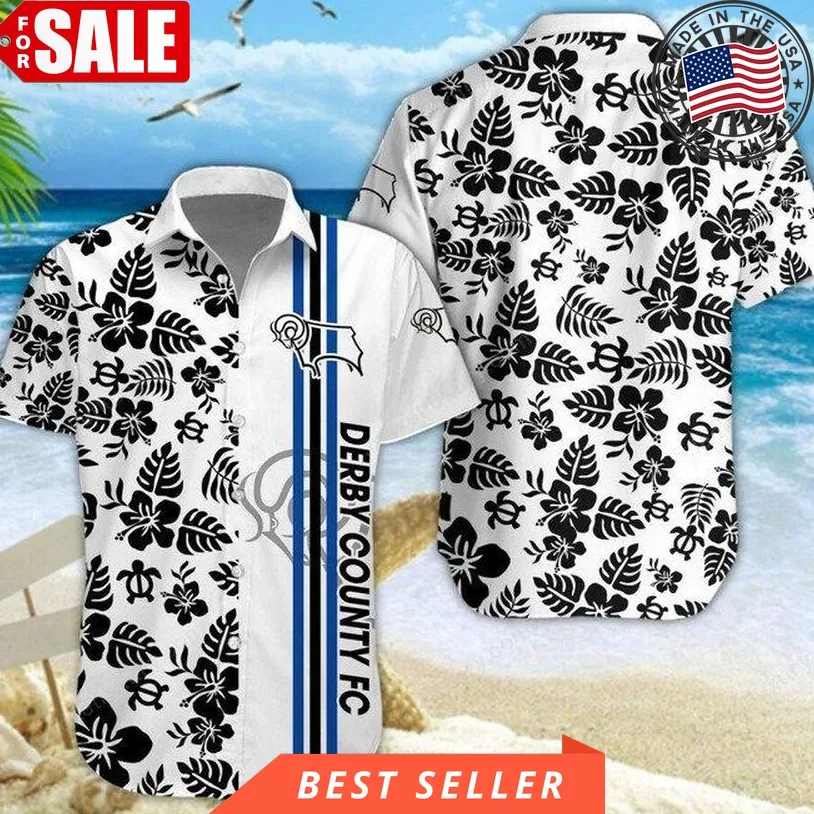 Derby County Fc Tropical Flower Hawaiian Shirt, Polo Shirt, Baseball Jersey And T Shirt Hothot