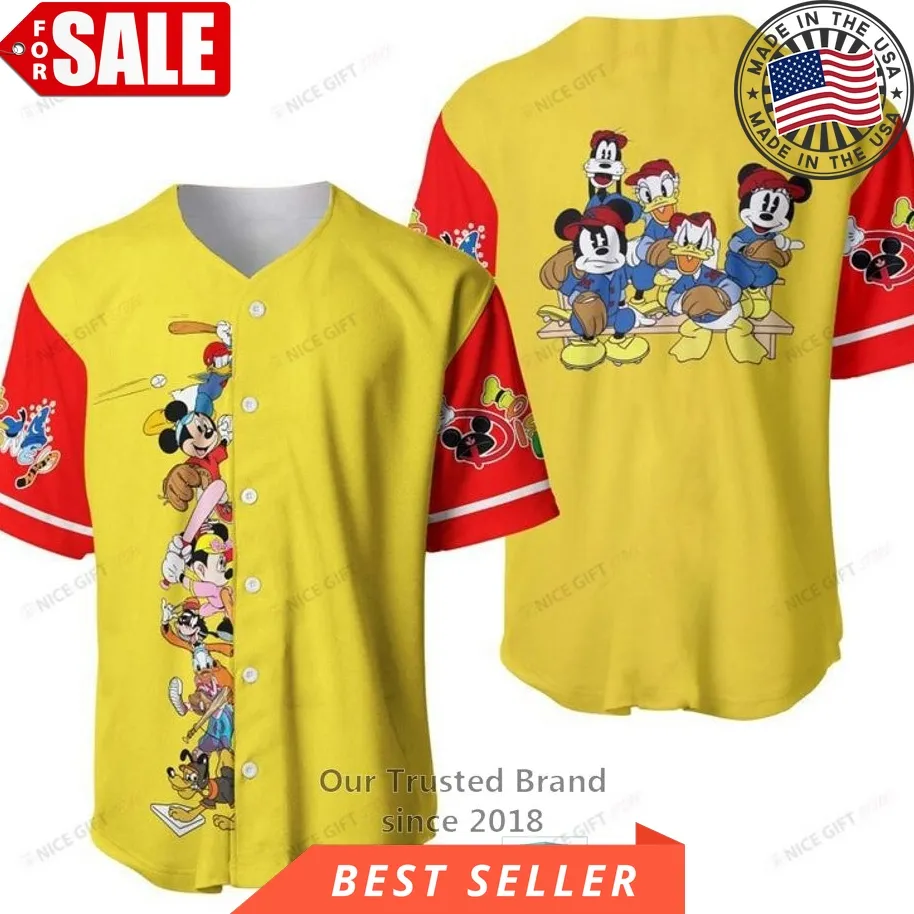 Disney Friends Baseball Jersey Shirt