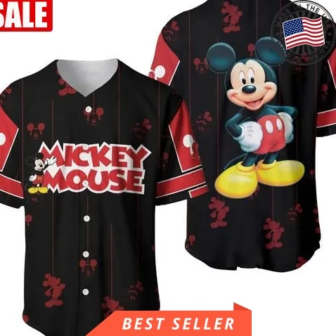 Disney Mickey Mouse Pattern Mickey Mouse Disney Trip Family Disney Christmas 1 Baseball Jersey