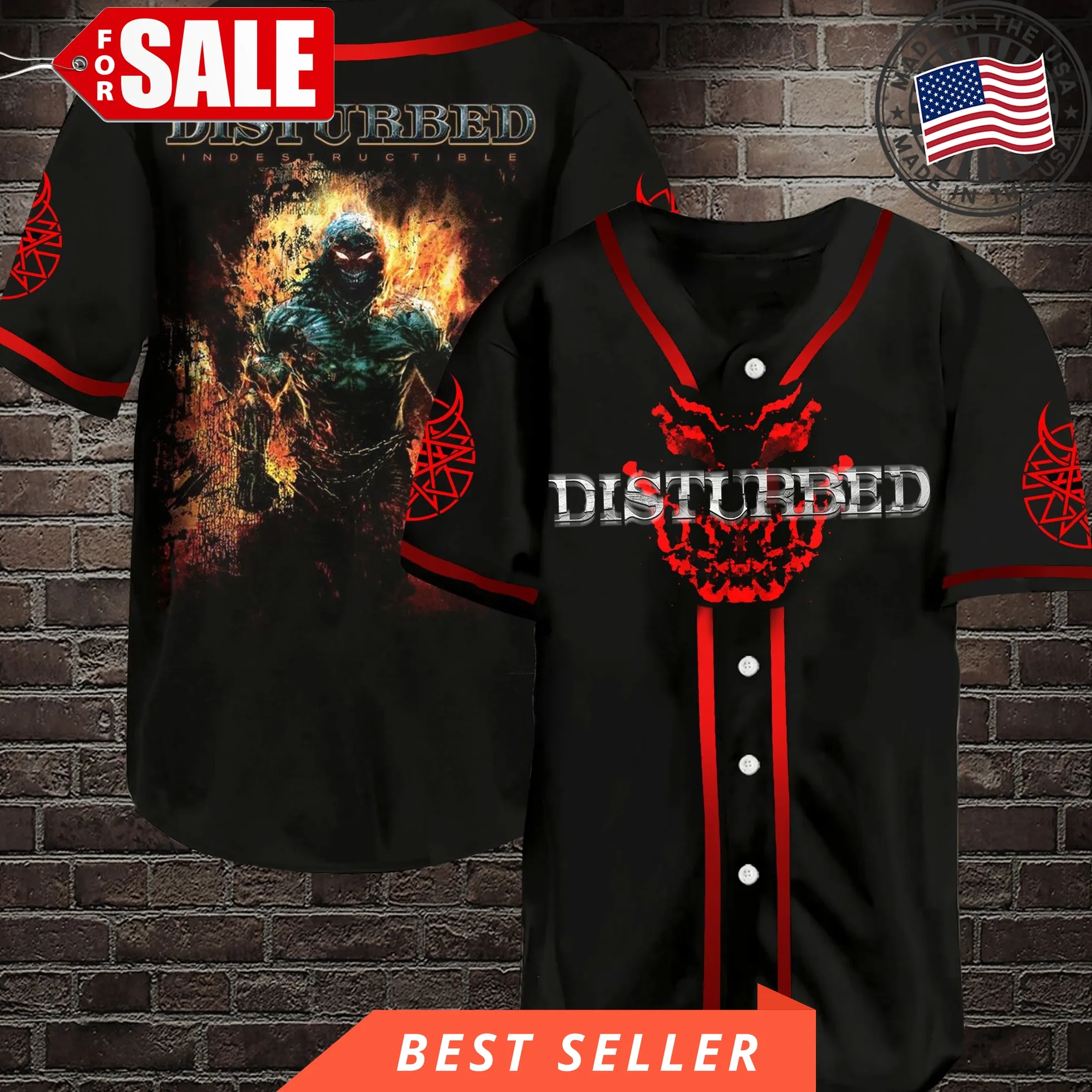 Disturbed Asylum Baseball Jersey Shirt