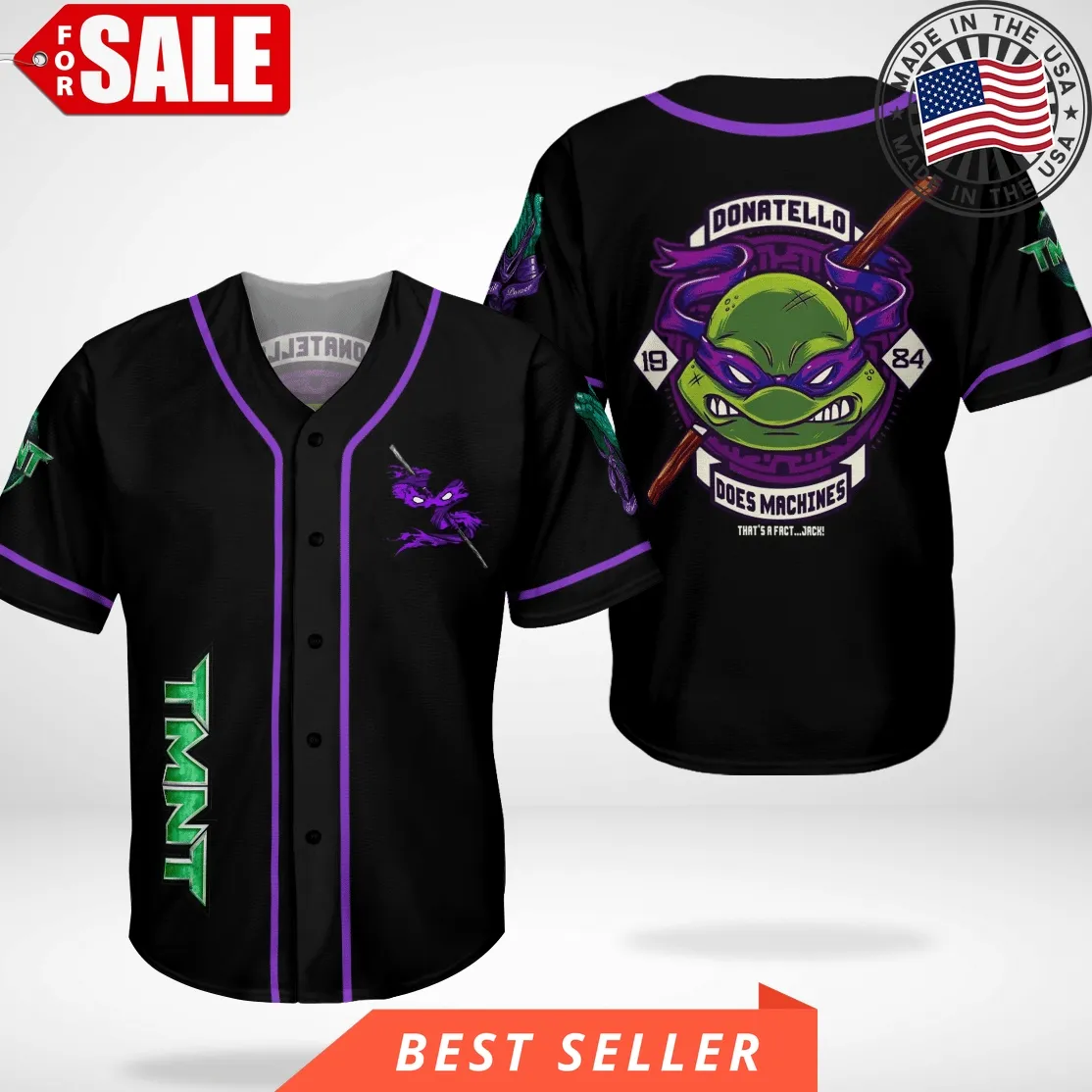 Donatello Tmnt Ninja Turtles Baseball Jersey Shirt