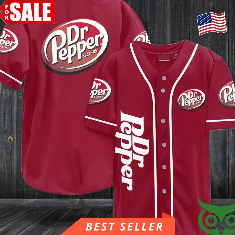 Dr Pepper Soft Drink Baseball Jersey Shirt