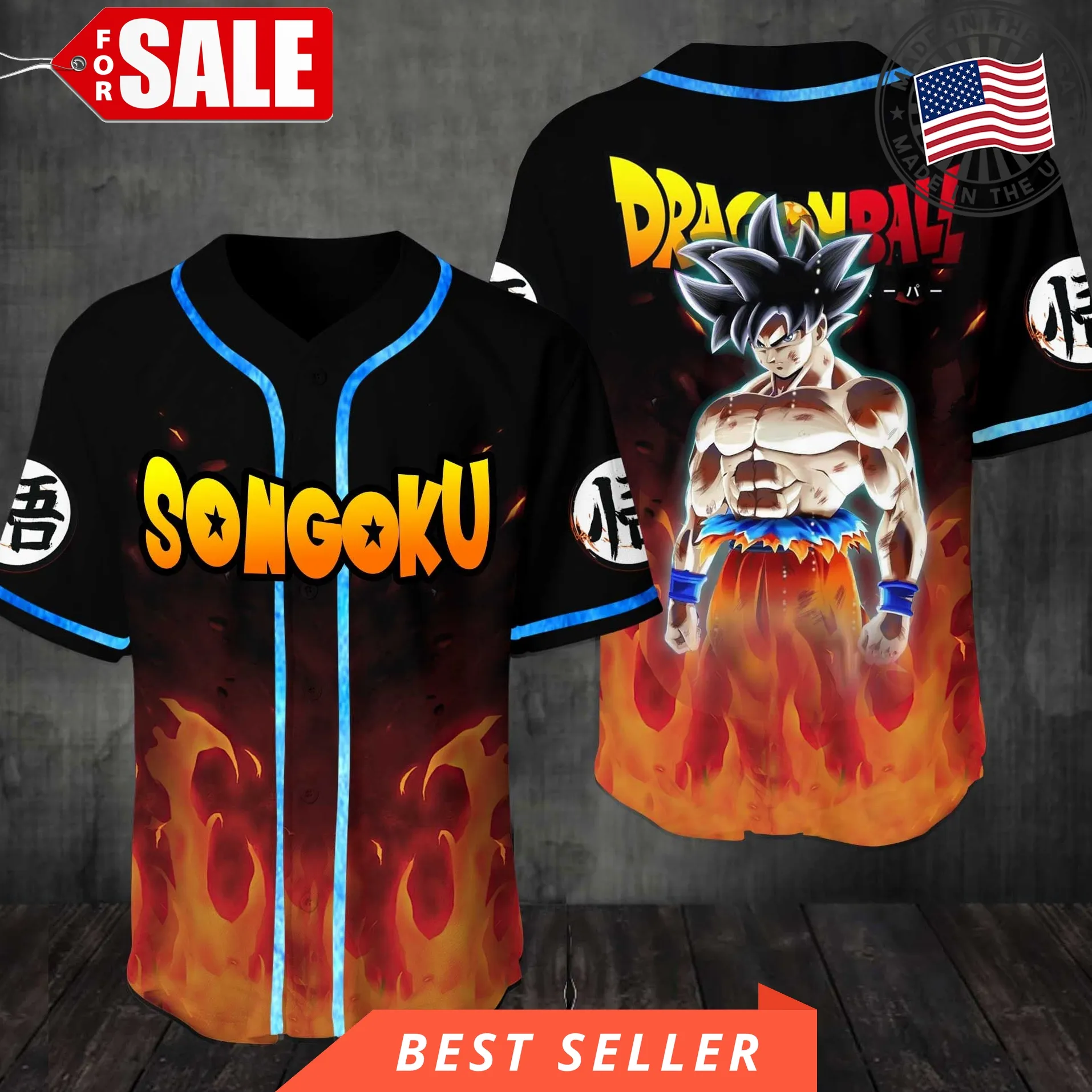 Dragon Ball Son Goku 3D Baseball Jersey Shirt