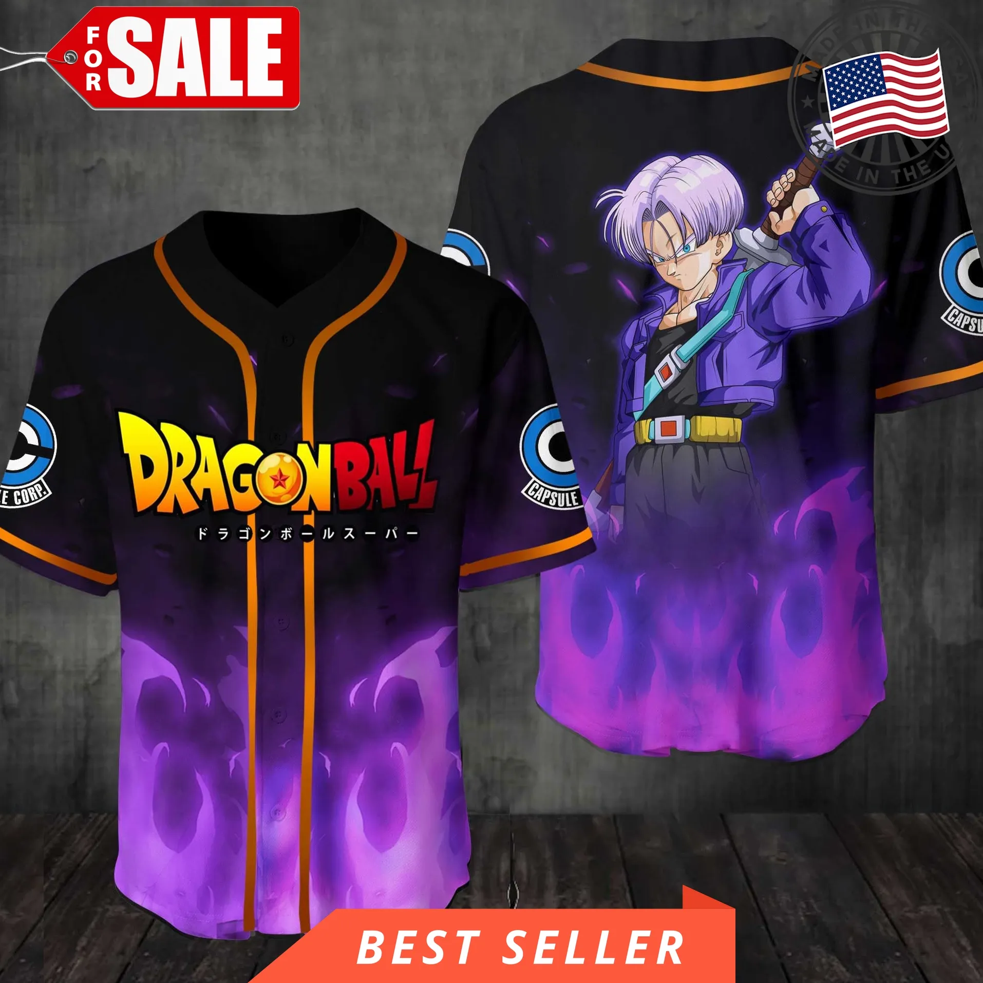 Dragon Ball Trunks Baseball Jersey Shirt