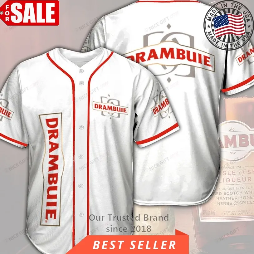 Drambuie Logo White Baseball Jersey