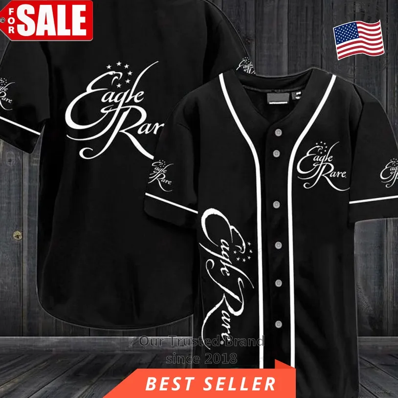 Eagle Rare Logo Black Baseball Jersey