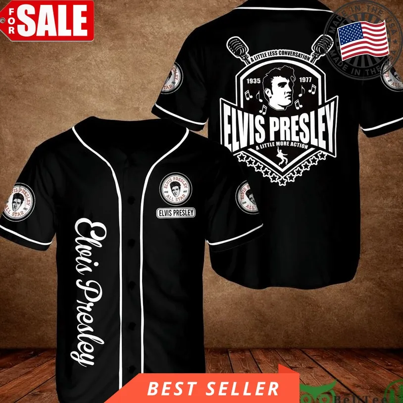 Elvis Presley A Little Less Conversation Baseball Jersey Shirt