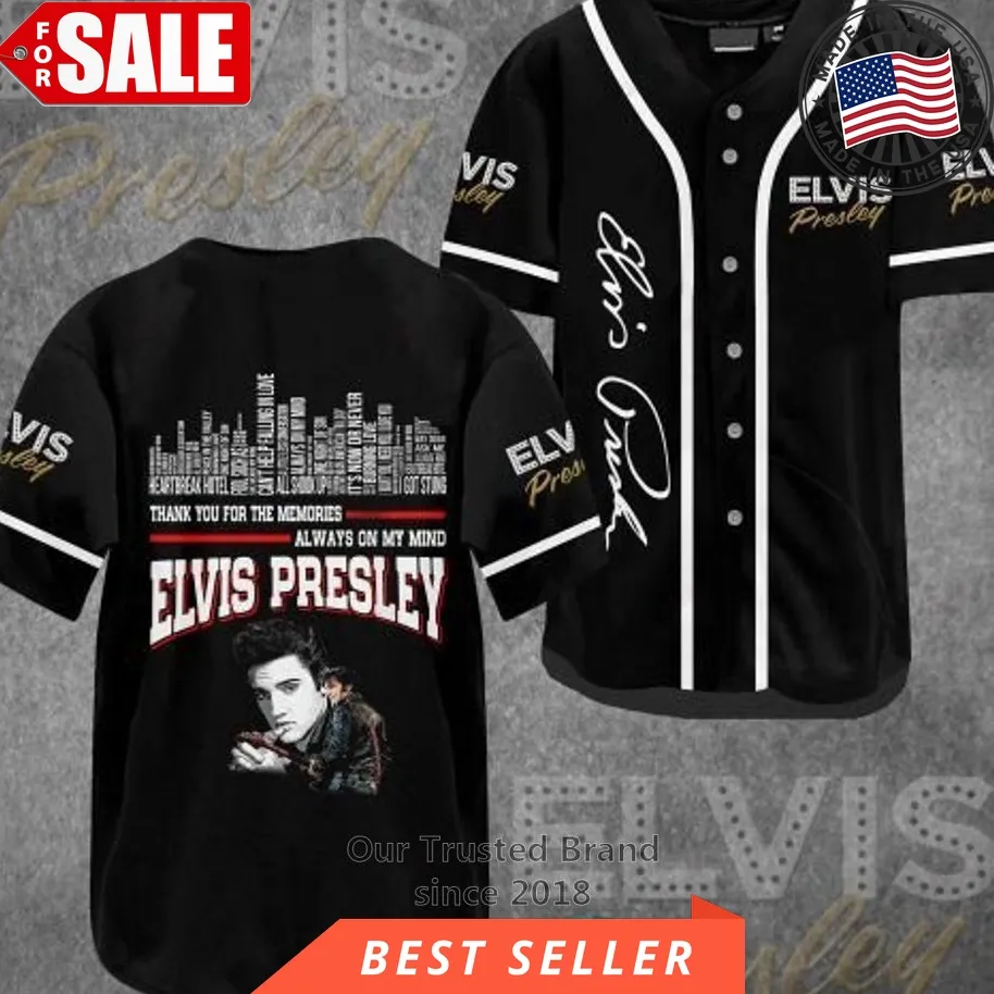 Elvis Presley Always On My Mind Baseball Jersey Shirt