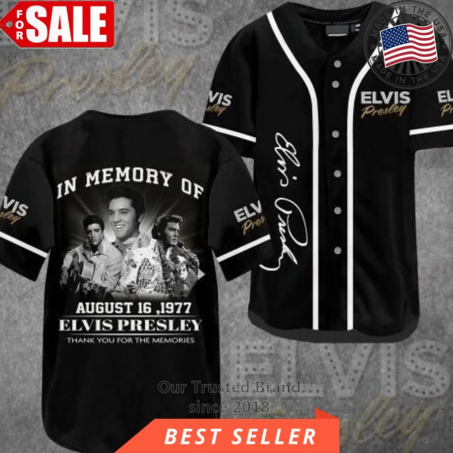 Elvis Presley August 16 1977 Baseball Jersey Shirt