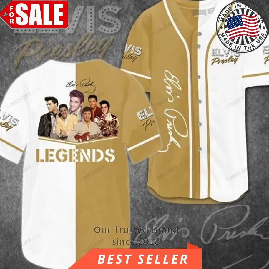 Elvis Presley Legends Baseball Jersey Shirt
