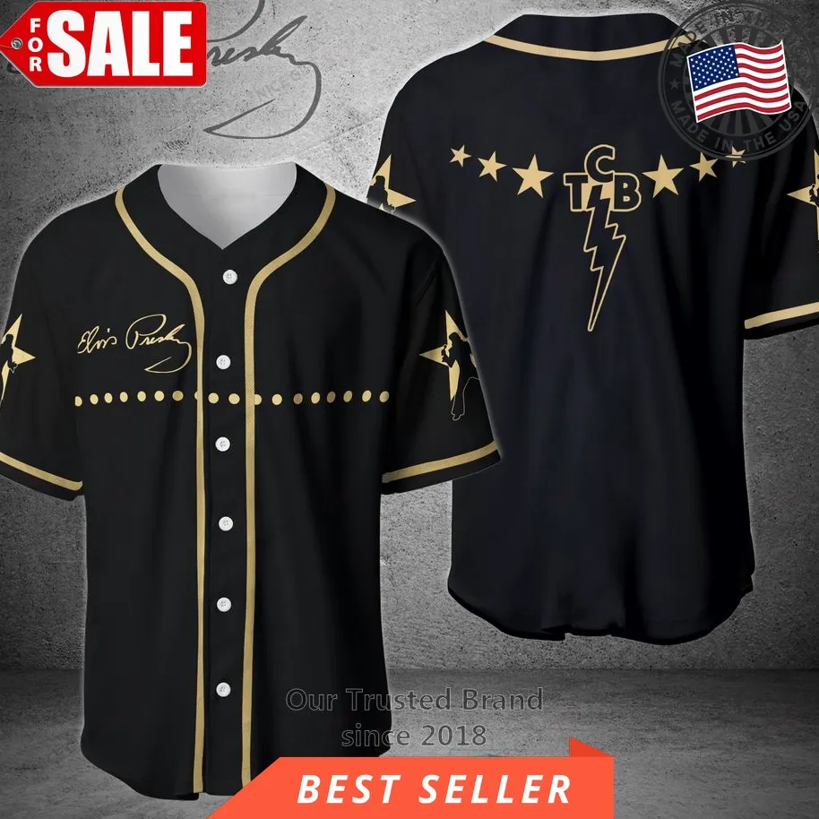 Elvis Presley Tcb Baseball Jersey Shirt