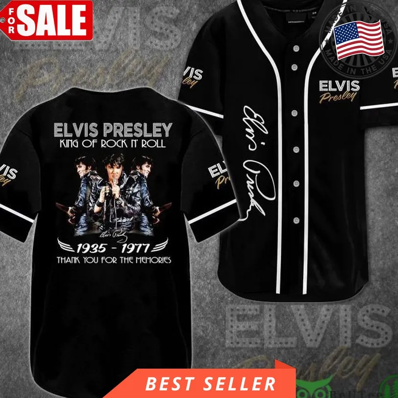 Elvis Presley Thank You For The Memories Baseball Jersey Shirt 