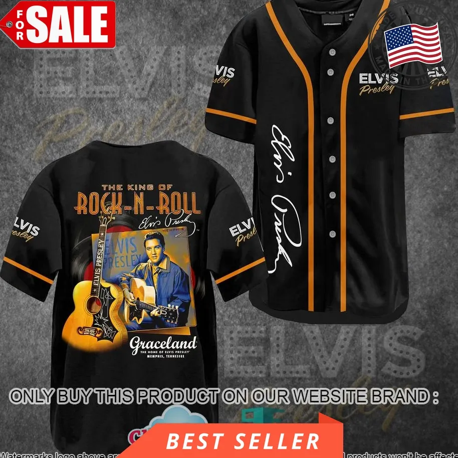 Elvis Presley The King Of Rock And Roll Baseball Jersey