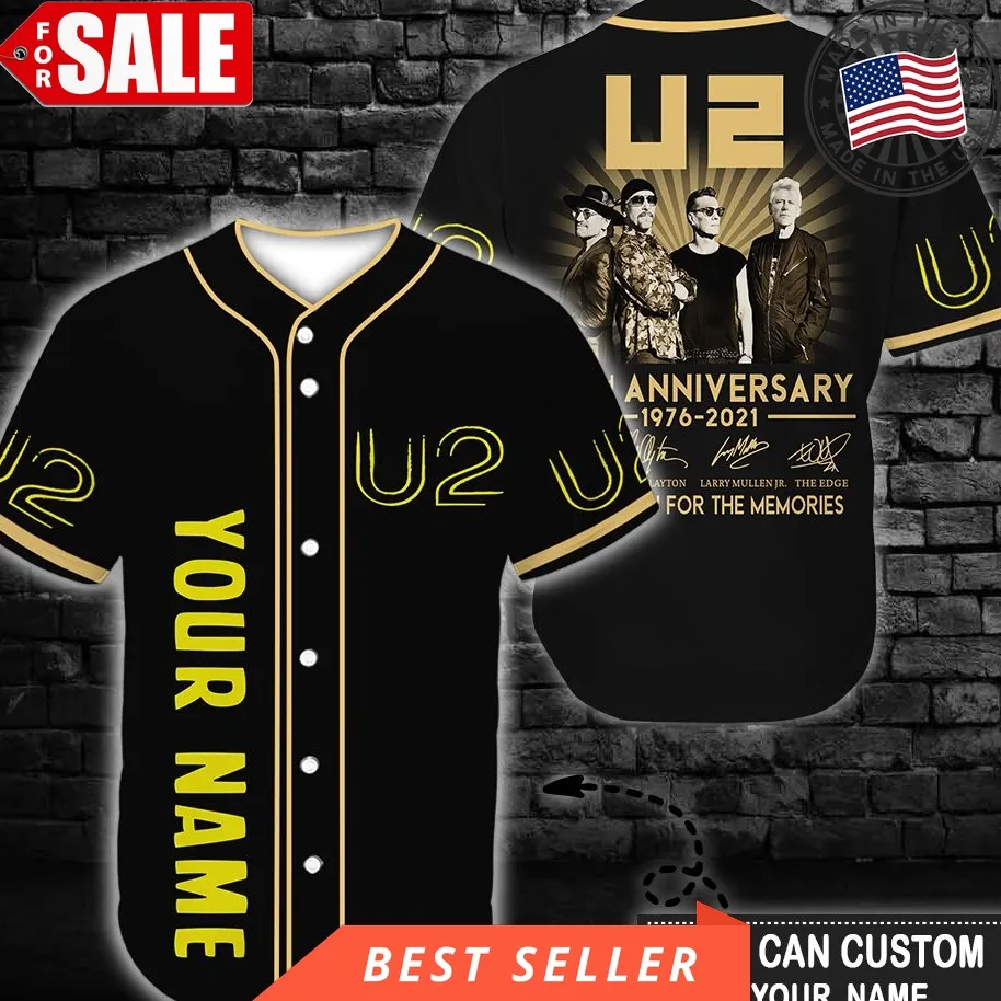 Film Years U2 Baseball Tee Jersey Shirt Personalized Custom Name Unisex Men Women