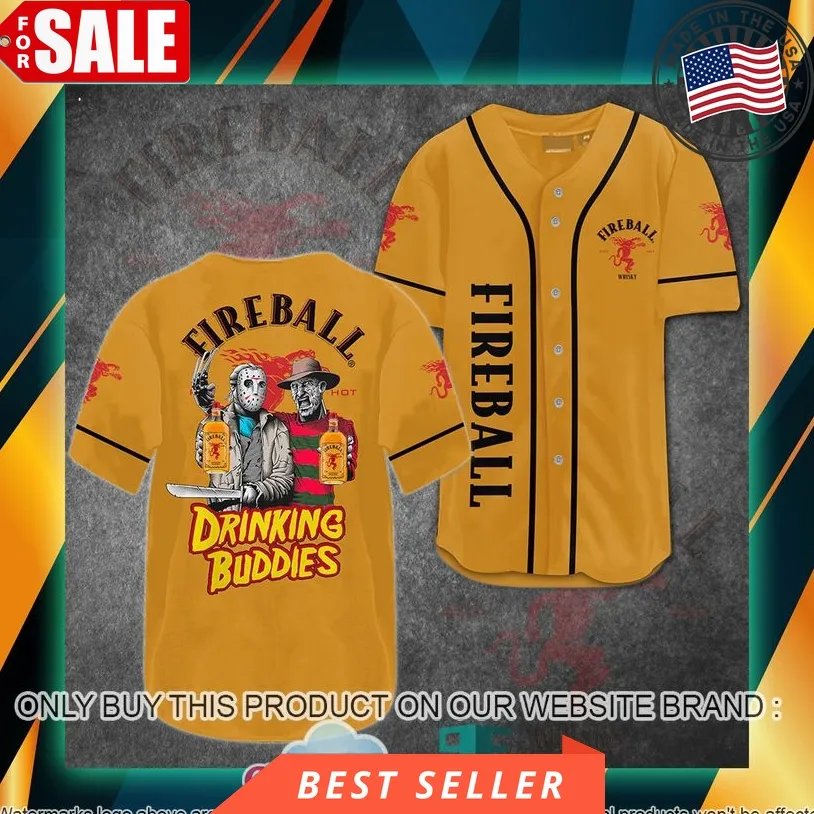 Fireball Horror Drink Buddies Baseball Jersey