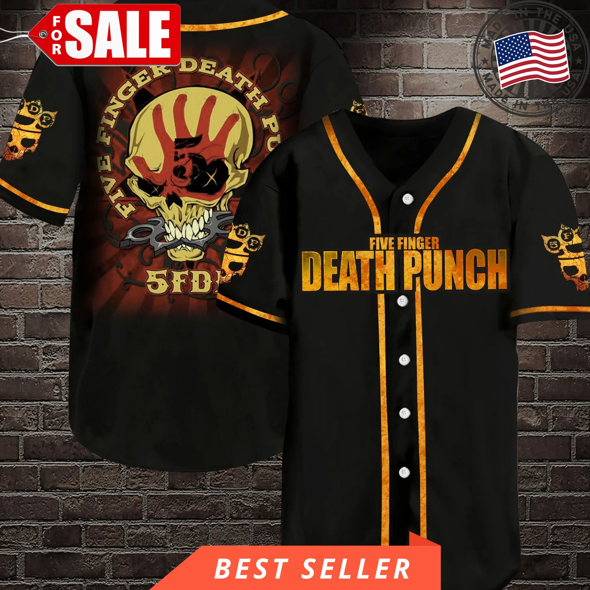 Five Finger Death Punch Baseball Jersey Shirt