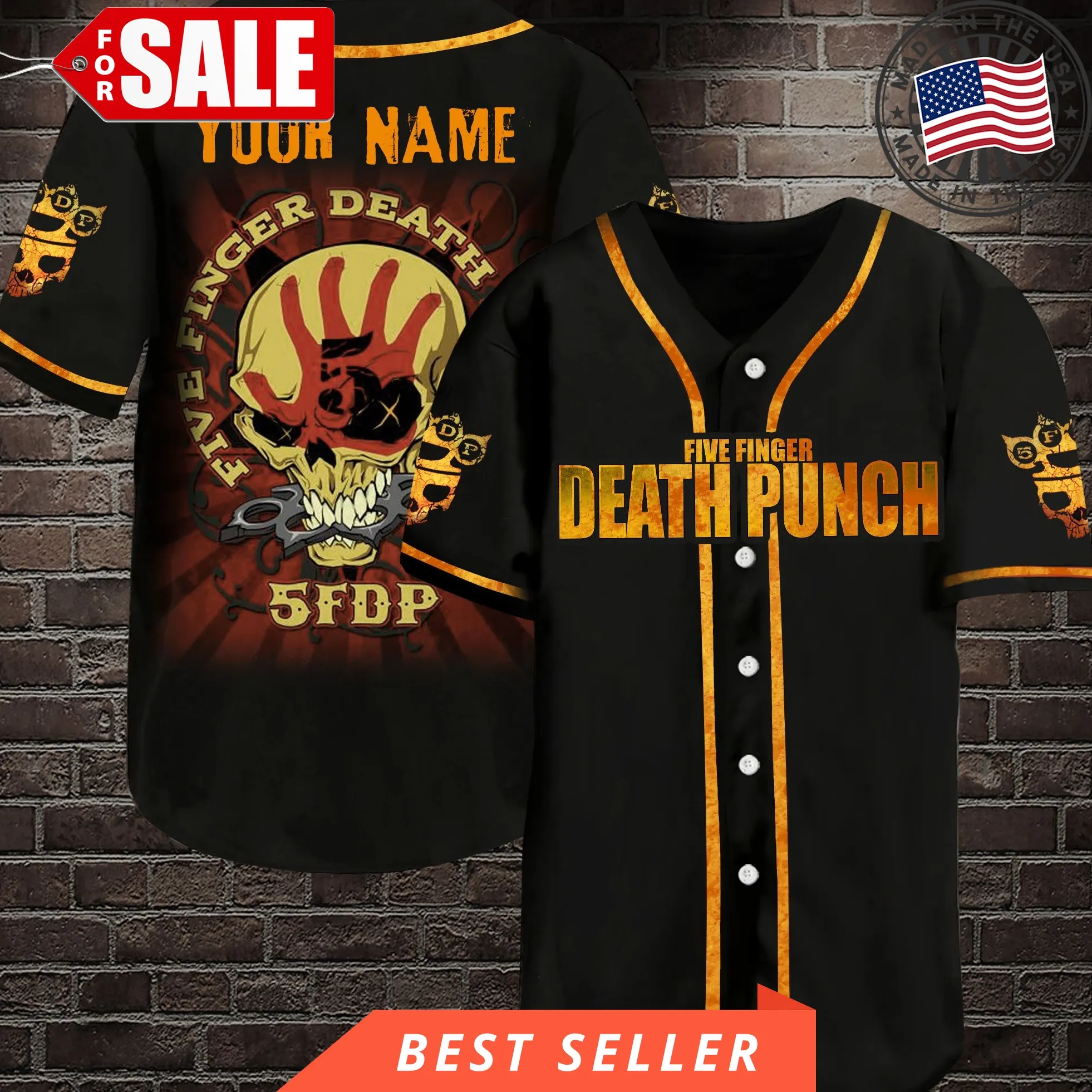 Five Finger Death Punch Personalized Baseball Jersey Shirt