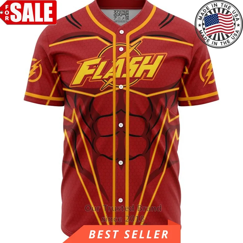 Flash Dc Comics Baseball Jersey