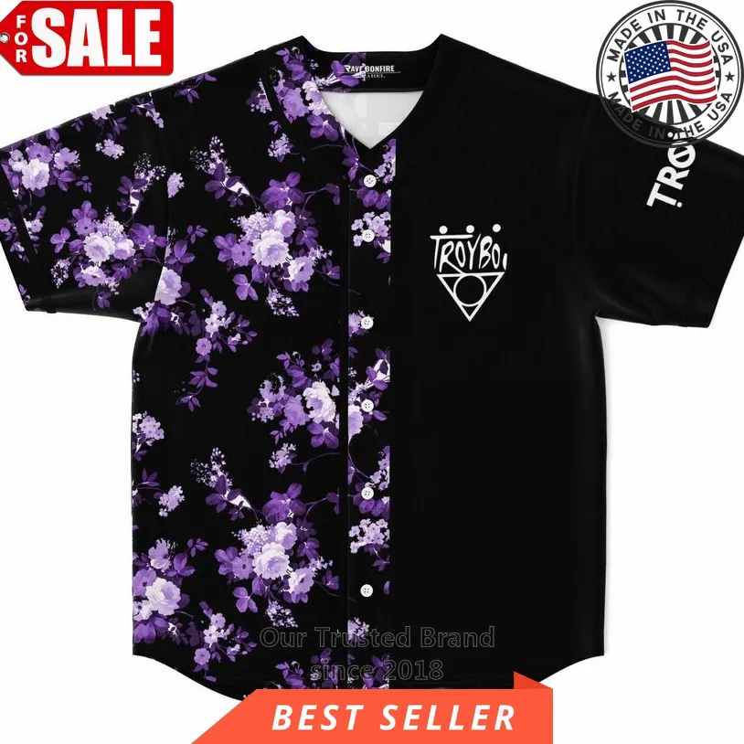 Flowers Love Me Troyboi Baseball Jersey