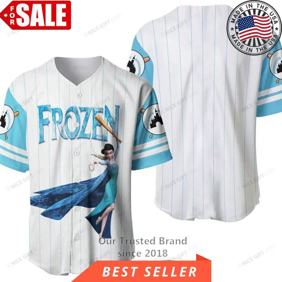 Frozen Elsa Baseball Jersey Shirt