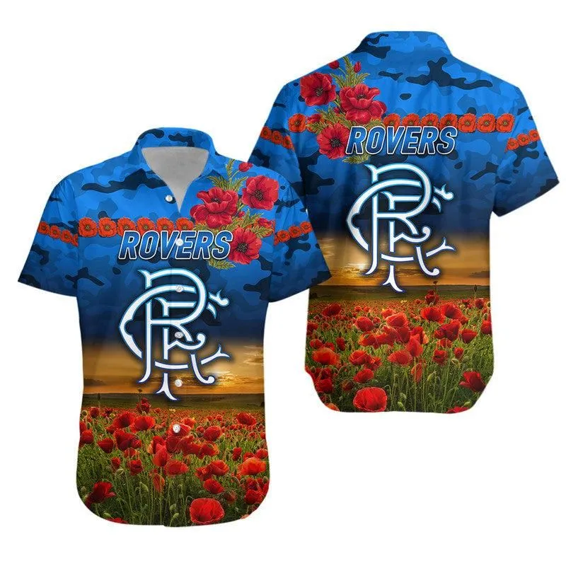 Rovers Football Club Anzac Hawaiian Shirt Poppy Vibes Lt8_1