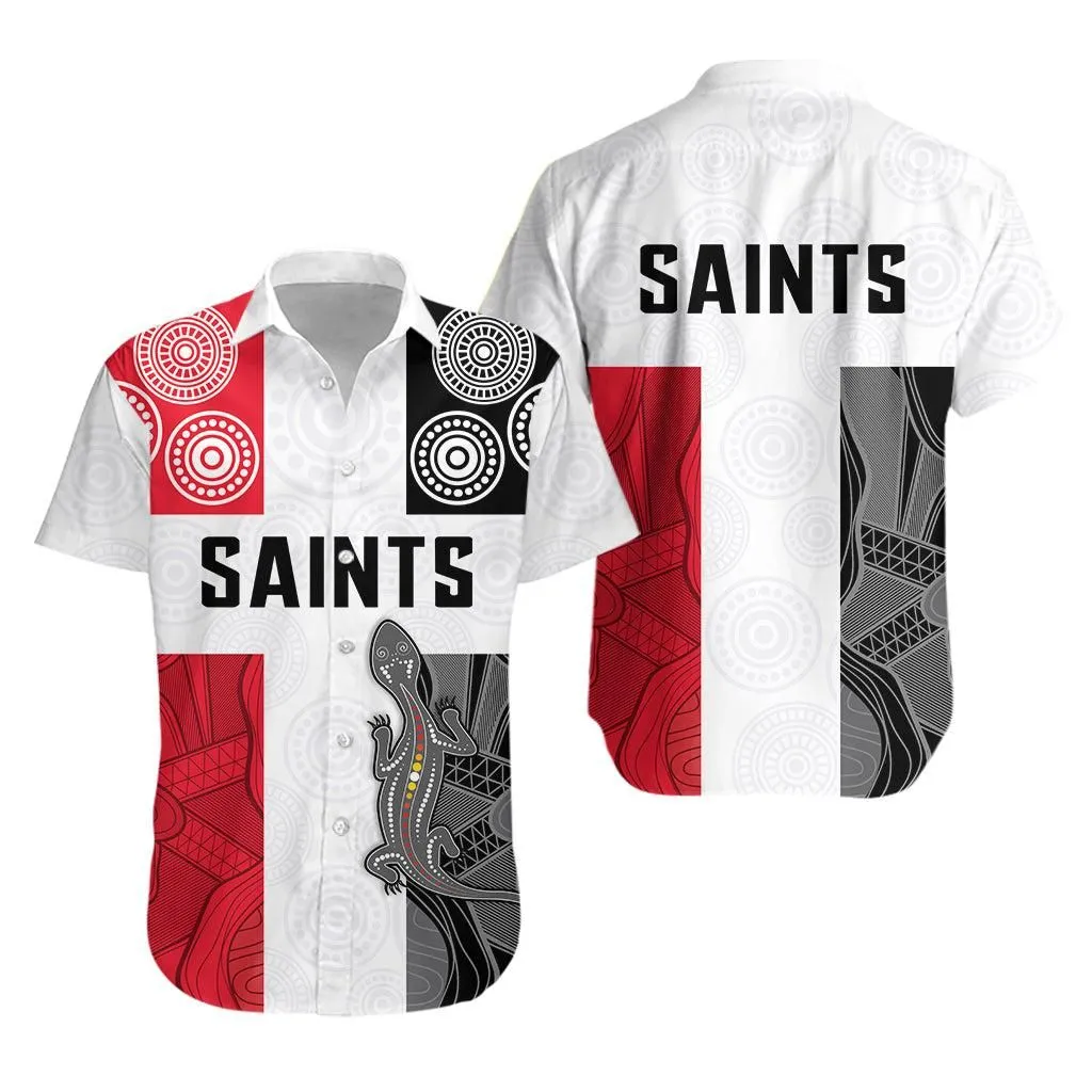 Saints Football Hawaiian Shirt St Kilda Indigenous Lt13_1