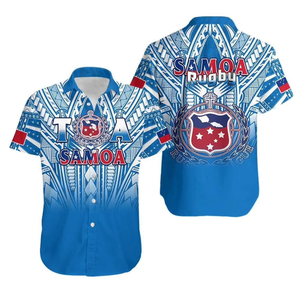 Samoa Rugby Samoa Hawaiian Shirt Toa Samoa Polynesian Pacific Blue Version Lt14_0