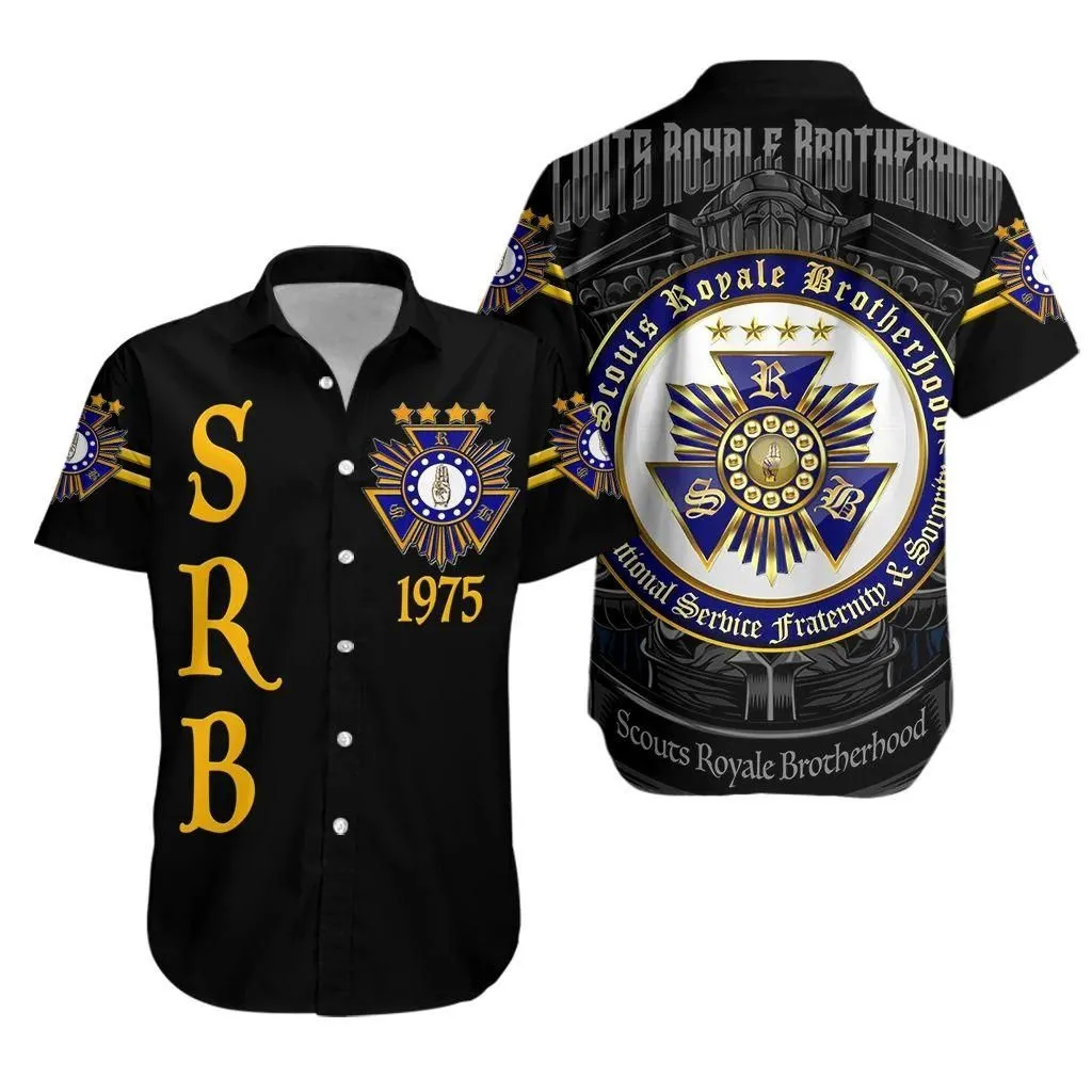 Scouts Royale Brotherhood Srb Hawaiian Shirt Original Style Black Lt8_1