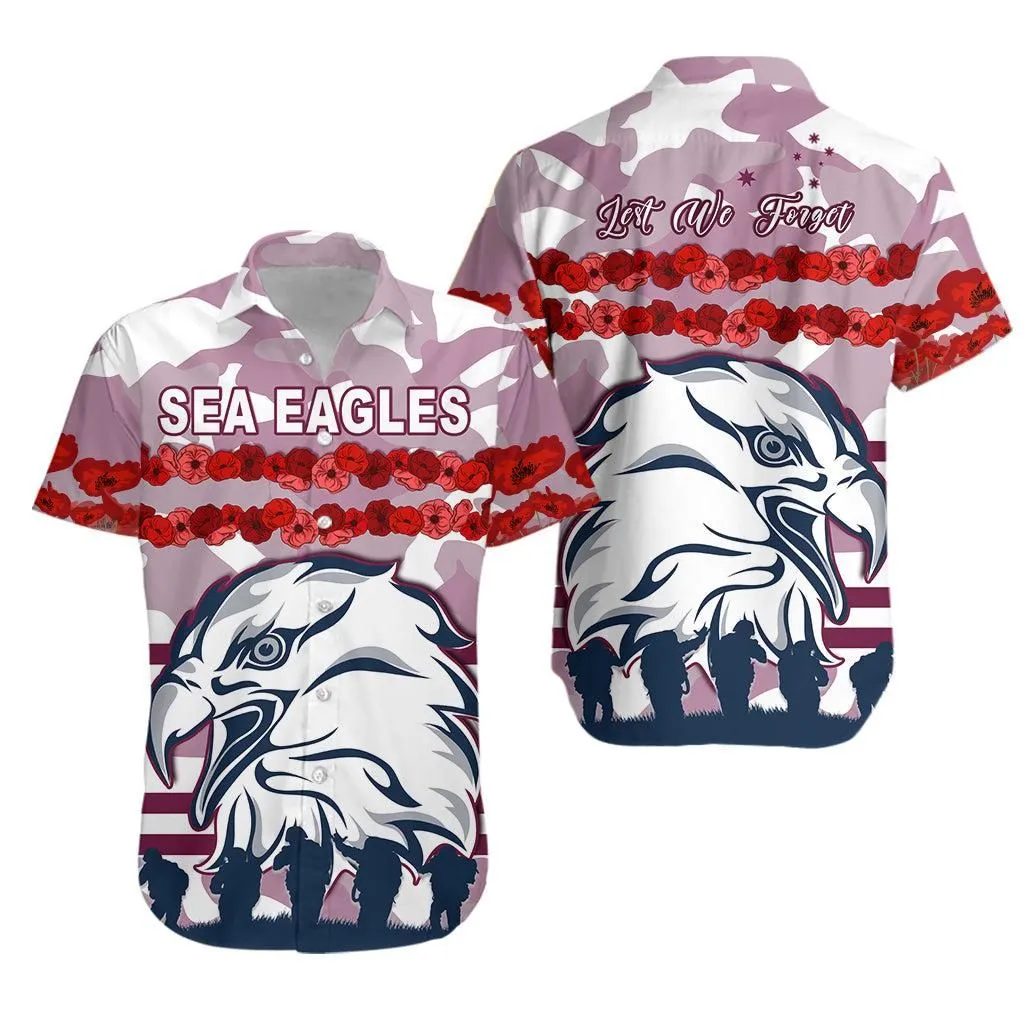 Sea Eagles Anzac Day Hawaiian Shirt Proud Soldiers Lest We Forget Ver01 Lt13_0