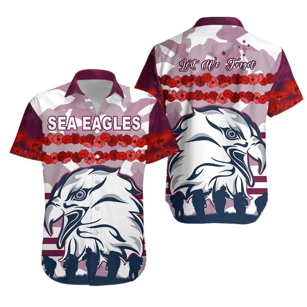 Sea Eagles Anzac Day Hawaiian Shirt Proud Soldiers Lest We Forget Ver02 Lt13_0