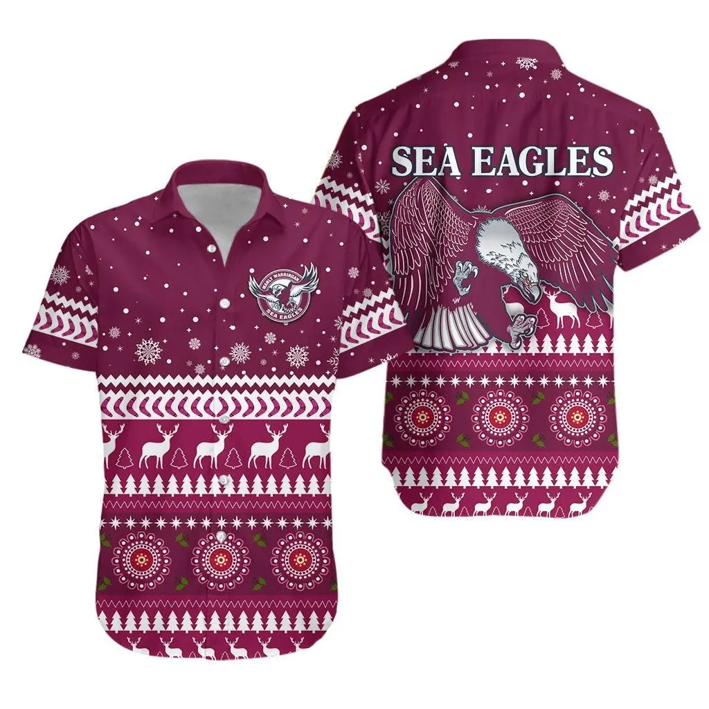 Sea Eagles Christmas Hawaiian Shirt Manly Warringah Lt13_0