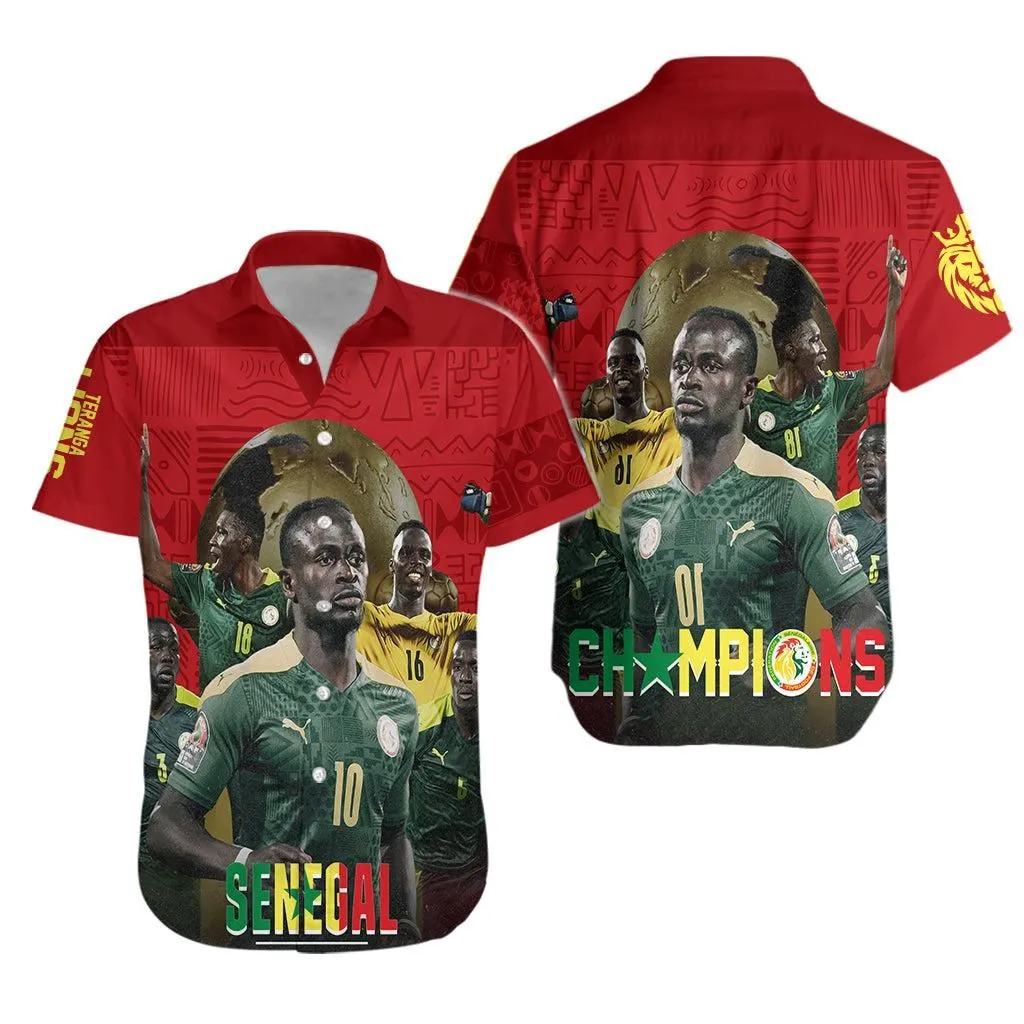 Senegal Afcon 2022 Champions Hawaiian Shirt Teranga Lions Lt7_0