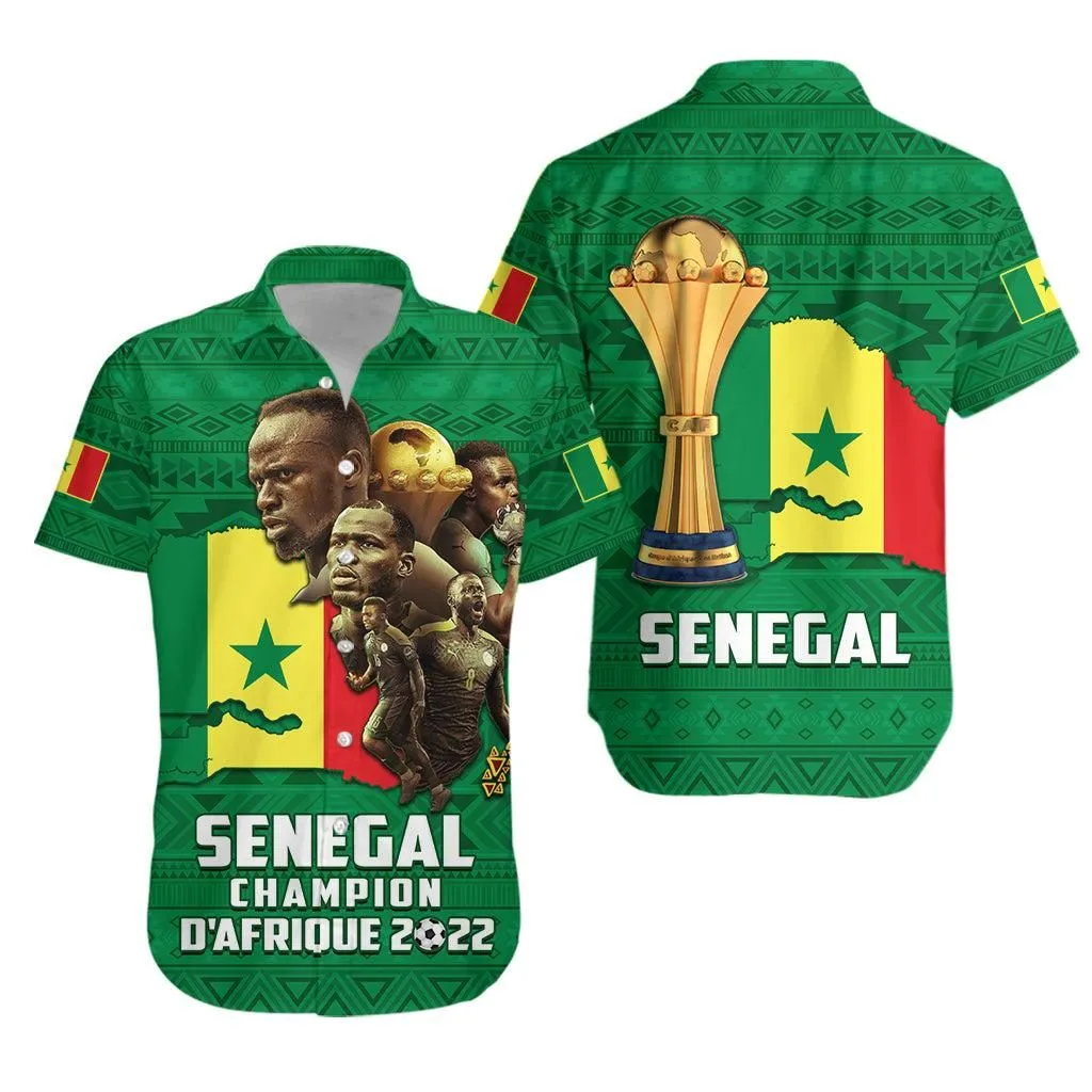 Senegal Football Hawaiian Shirt Champion D Afrique Lt13_0