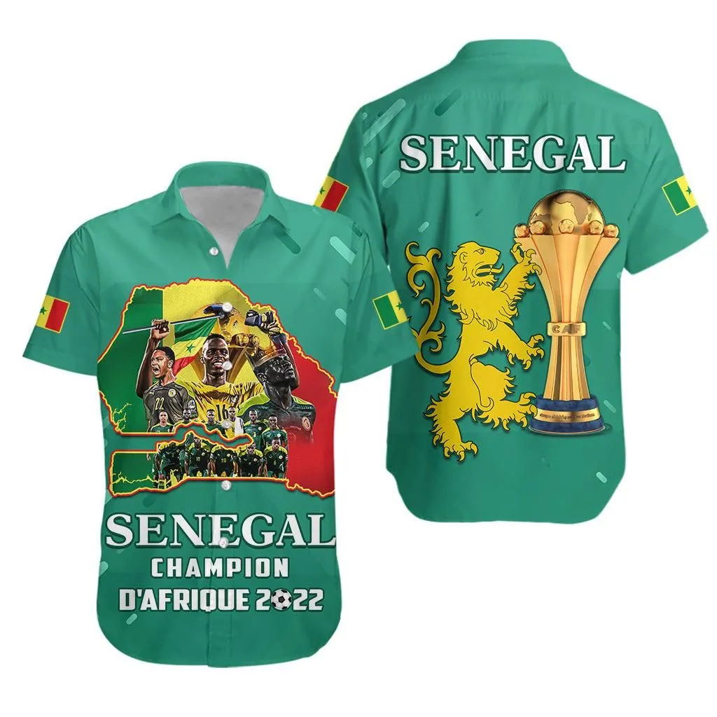 Senegal Football Hawaiian Shirt The Champions 2022 Style Map And Lion Lt13_0