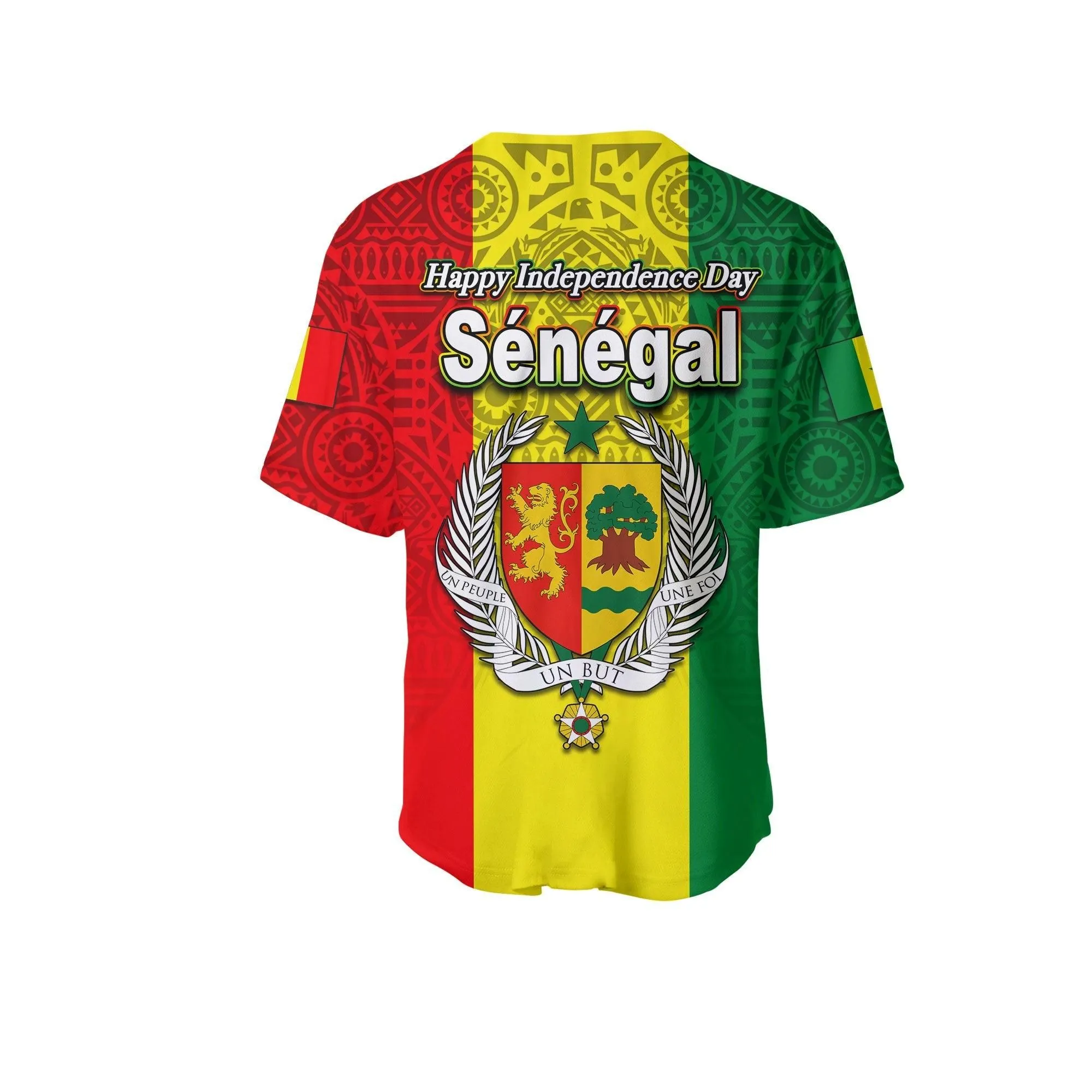 Senegal Independence Day Baseball Shirt African Pattens Lt6_1