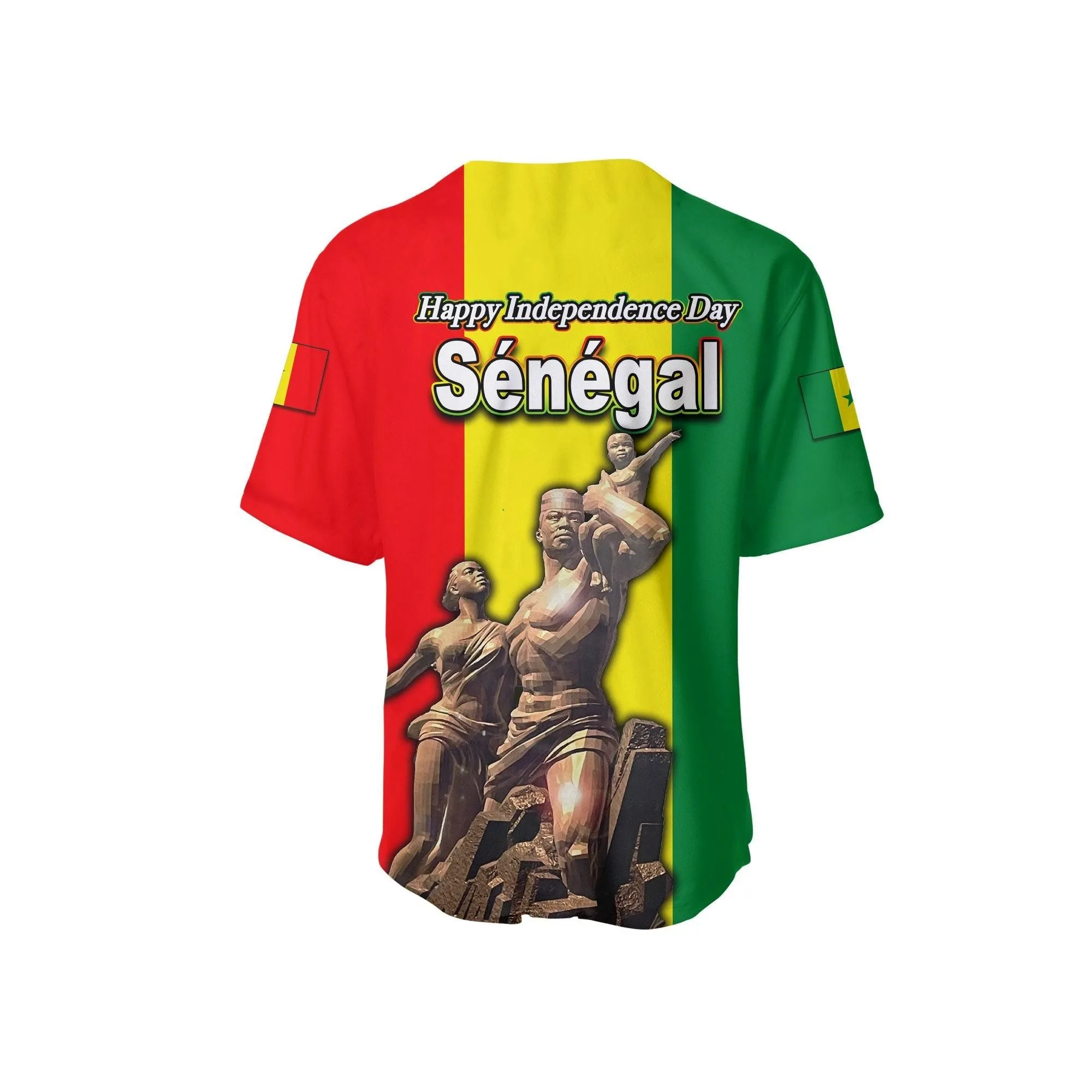 Senegal Independence Day Baseball Shirt African Renaissance Monument Lt6_1