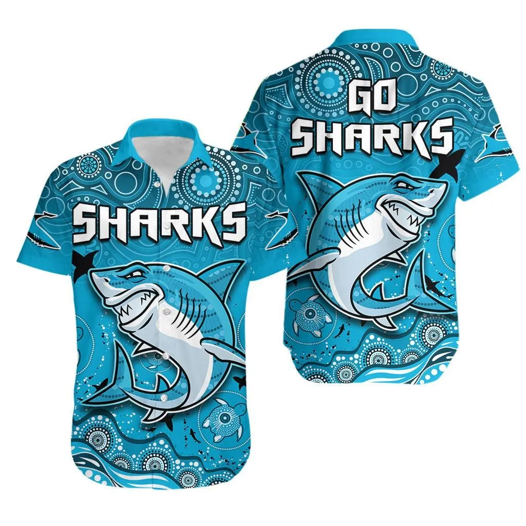 Sharks Rugby Hawaiian Shirt Go Sharkies Aboriginal Special Version Lt14_0