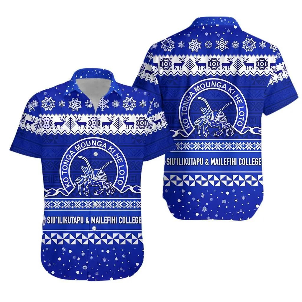 Siuilikutapu &Amp; Mailefihi College Christmas Hawaiian Shirt Simple Style Lt8_1